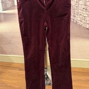 Well Worn Deep Burgundy Corduroy Trousers